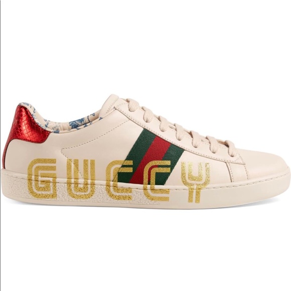 Gucci Ace guccy logo snake-trimmed sneakers - Picture 2 of 8